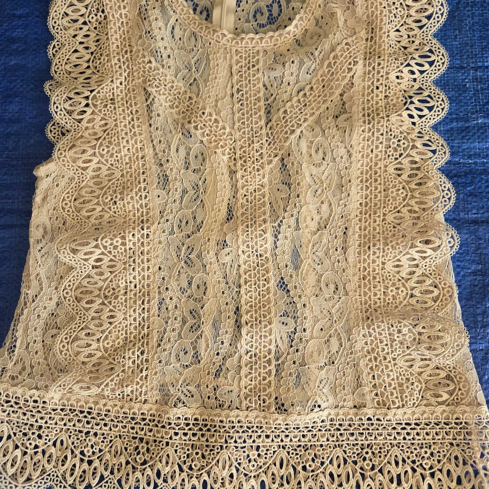 Zara Cream Lace Top